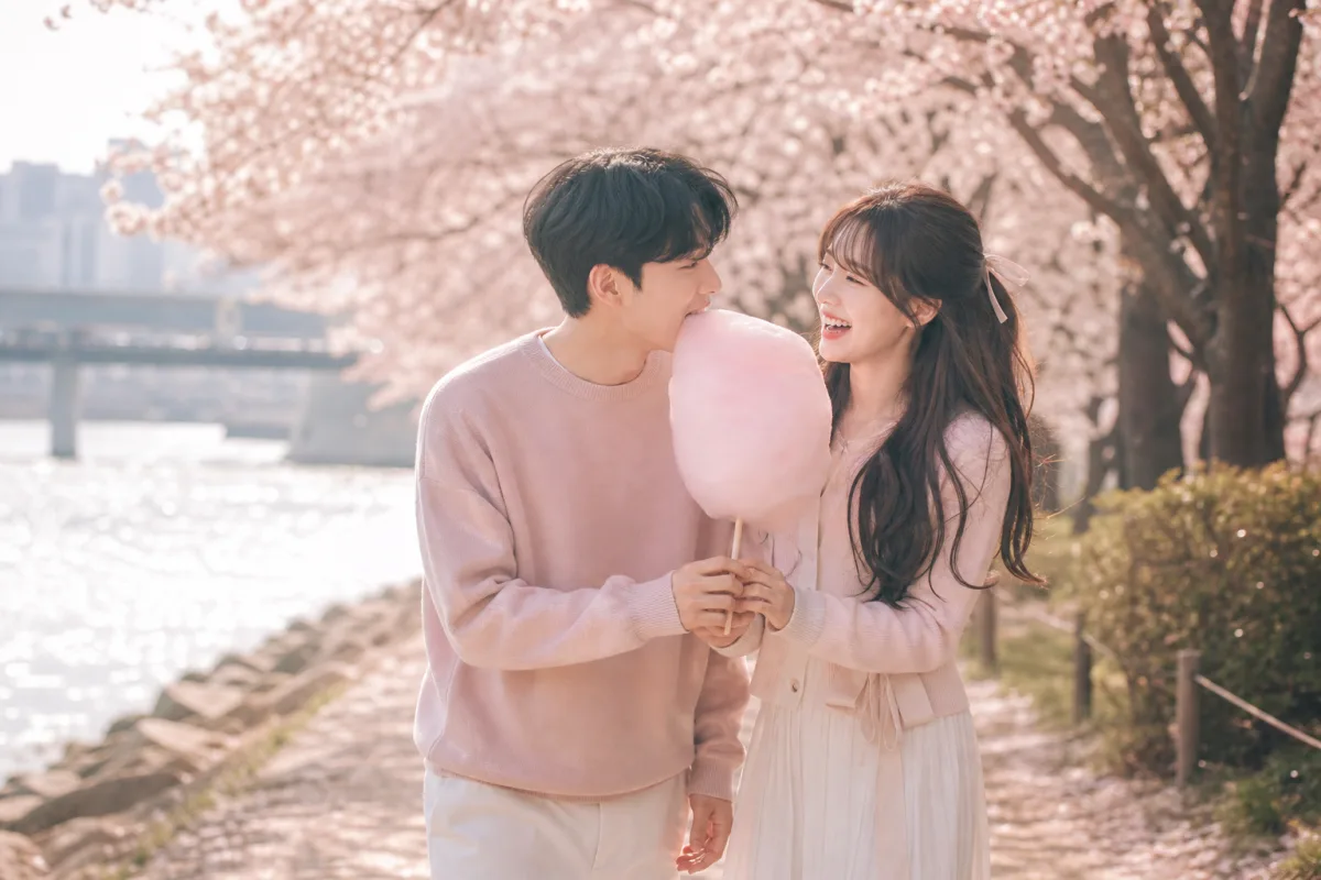강변의 봄 산책
