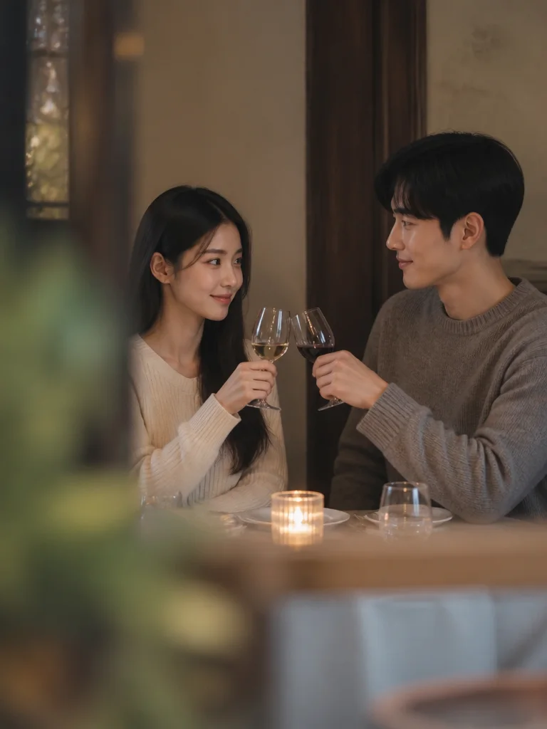 조용한 식당에서