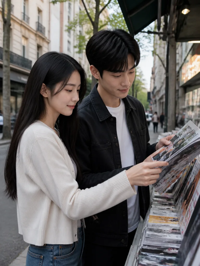 가판대 앞
