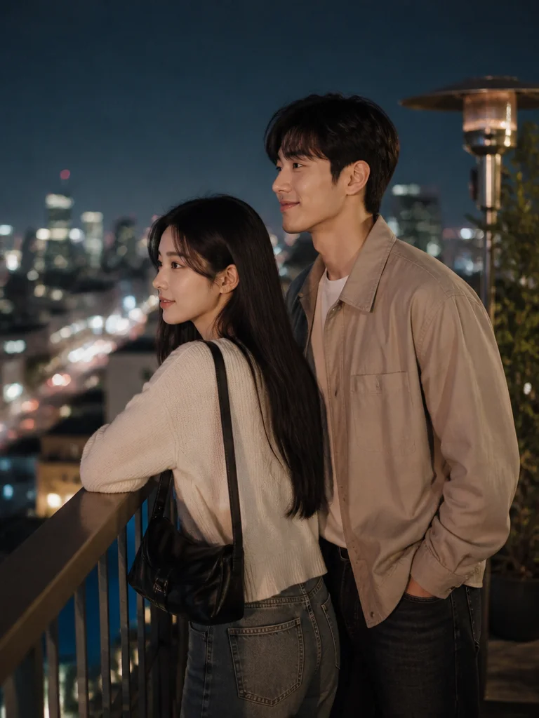 옥상 위 야경