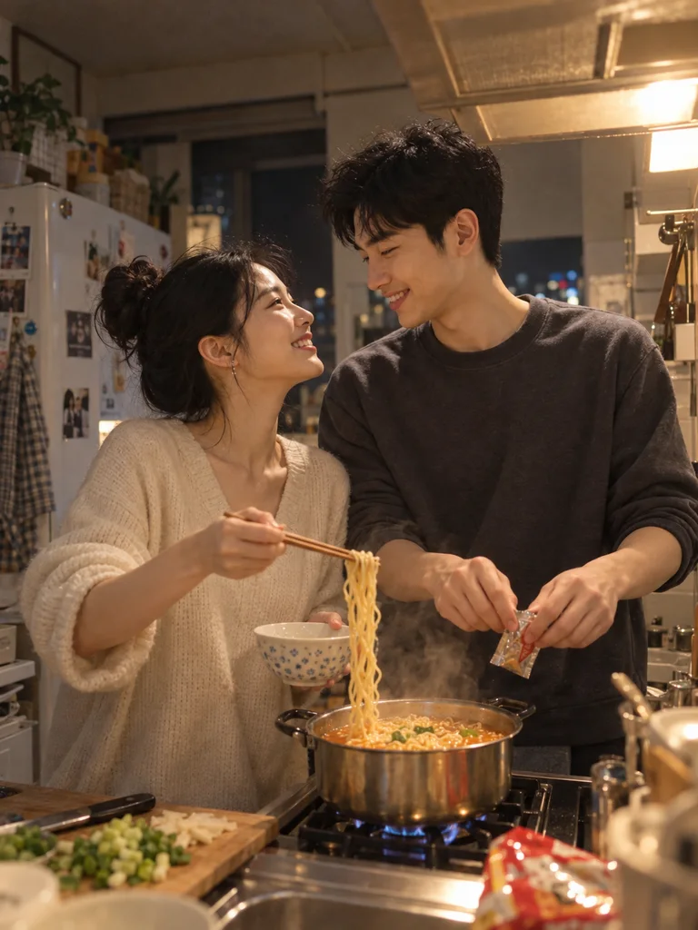 늦은 밤 라면