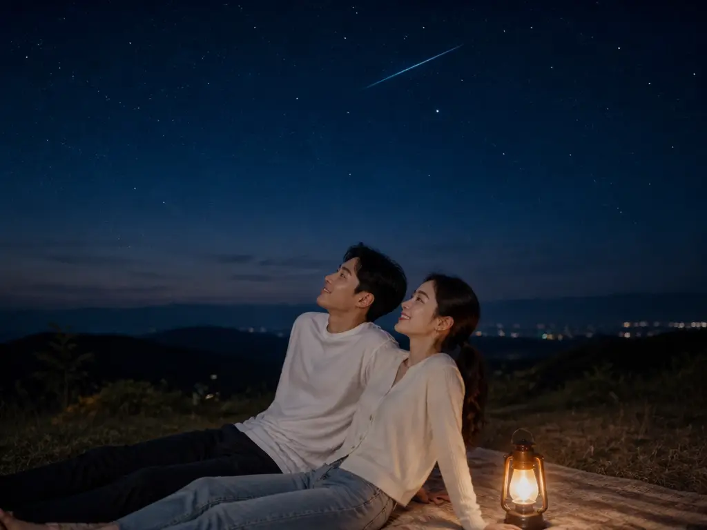유성우를 기다리던 밤