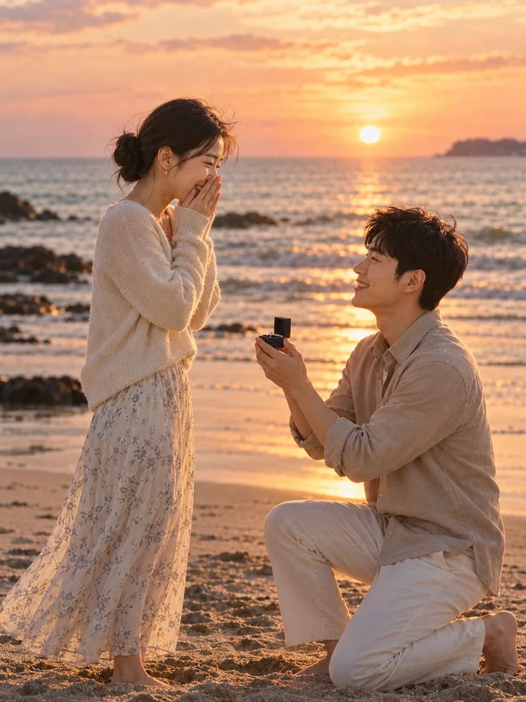 노을 해변