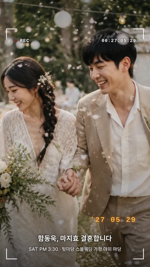 브이로그 모바일청첩장 디자인