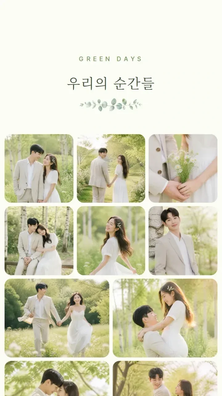 모바일청첩장 봄 · 갤러리 화면