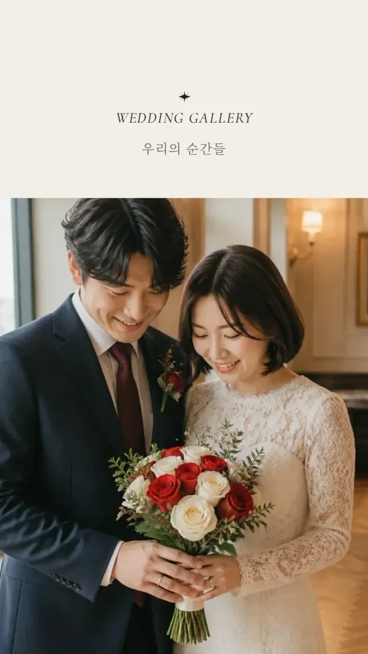 모바일청첩장 리본 · 갤러리 화면