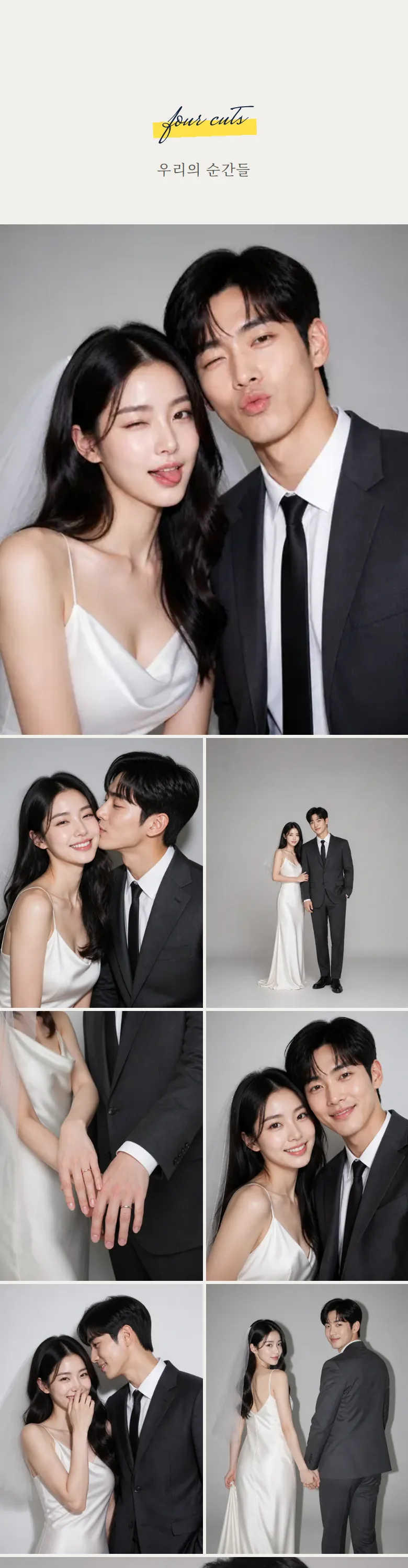 포토부스 모바일 청첩장 디자인 갤러리 화면