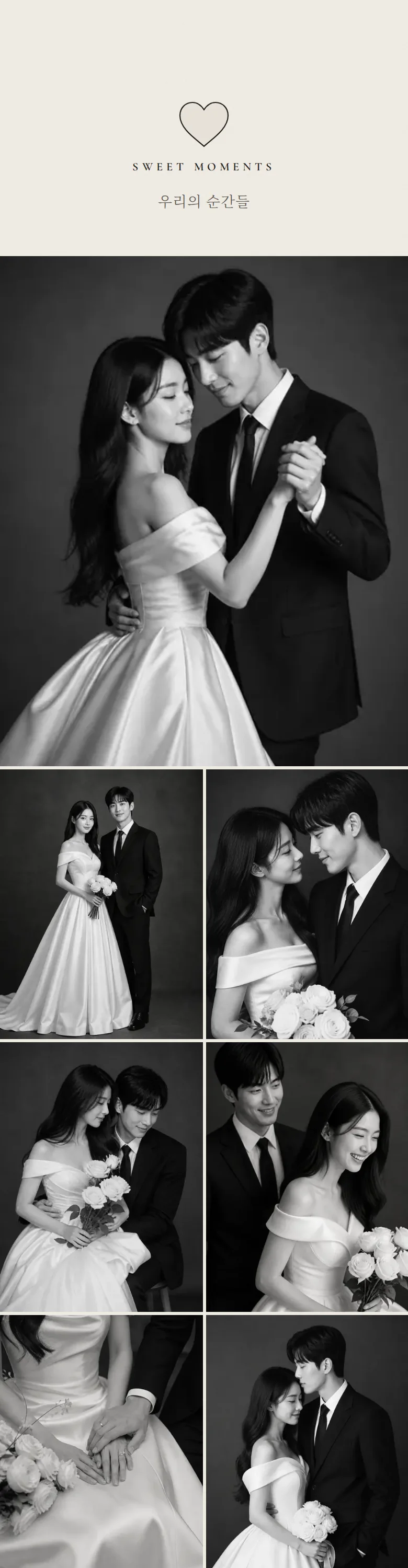 디보션 모바일 청첩장 디자인 갤러리 화면
