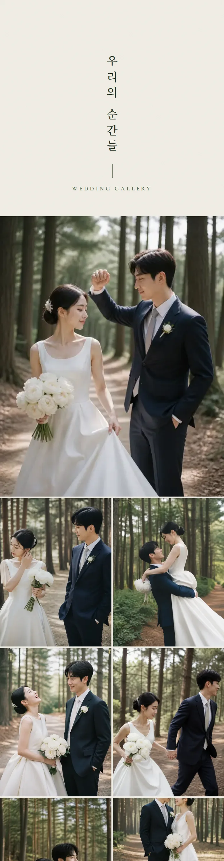 사이드 모바일 청첩장 디자인 갤러리 화면